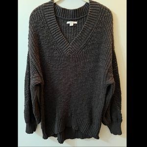 American Eagle Chunky Knit V-Neck Sweater, SZ: Large
